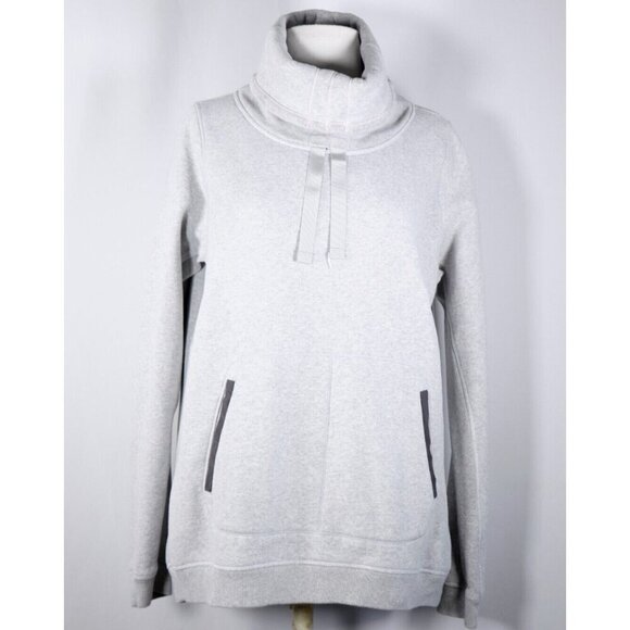 Lululemon Womens Medium Heather Gray Turtleneck Pullover Sweatshirt Long Sleeve - Picture 4 of 9